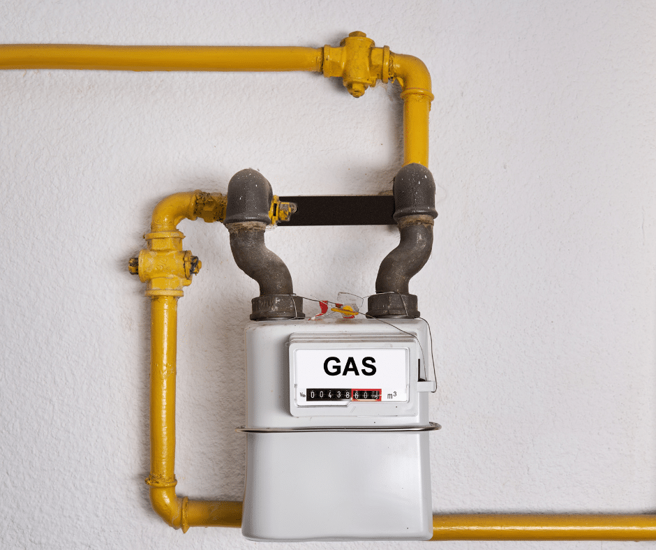 A residential gas line